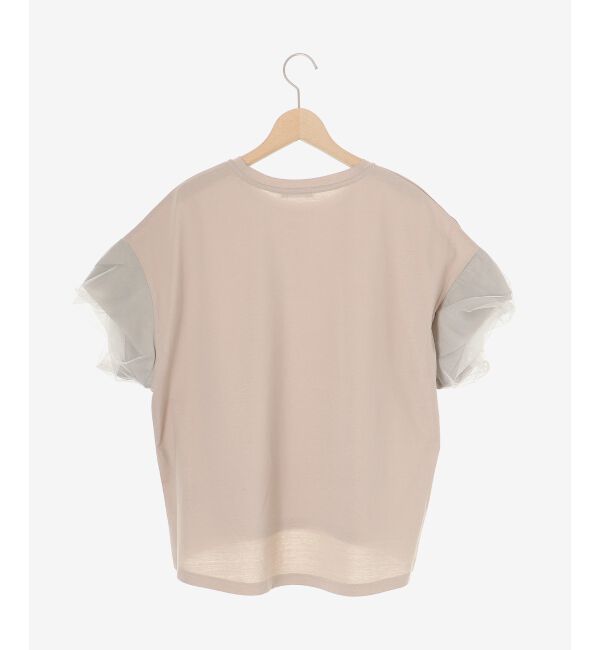  「《手洗い可能》チュールねじりスリーブフレンチプルオーバー」|プルオーバー|