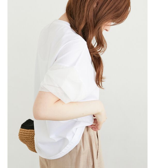  「《手洗い可能》チュールねじりスリーブフレンチプルオーバー」|プルオーバー|