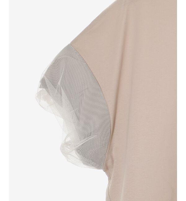  「《手洗い可能》チュールねじりスリーブフレンチプルオーバー」|プルオーバー|