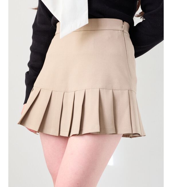  「アソートヘムプリーツミニスカパン」|スカート|