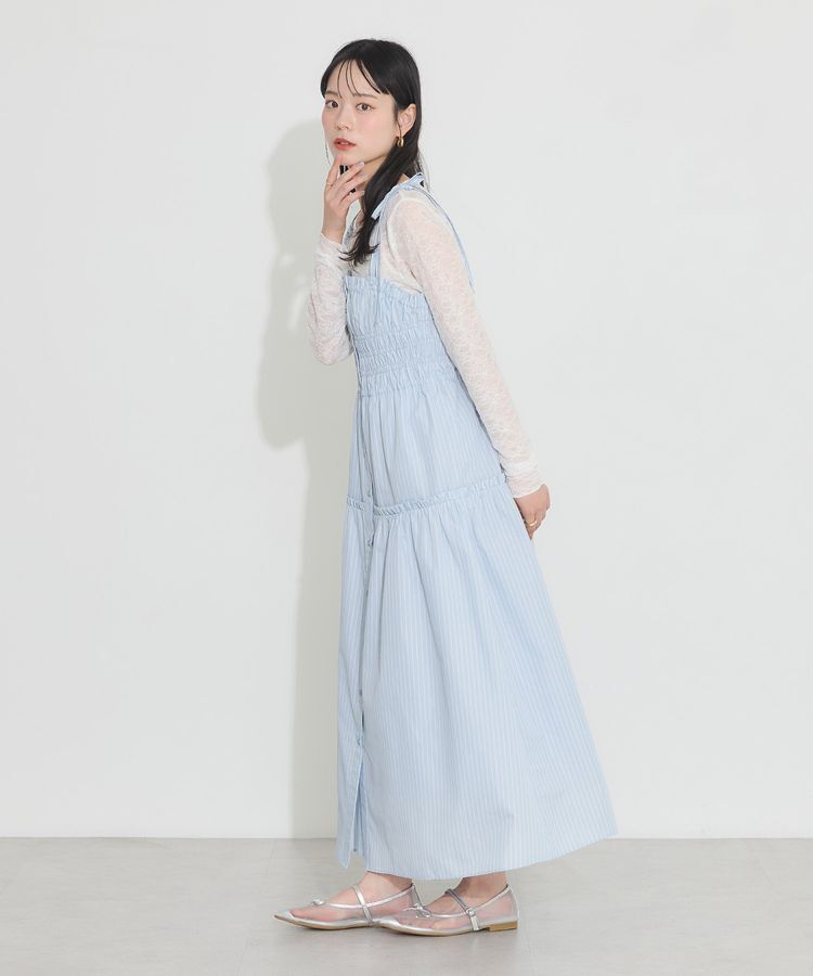 earth music&ecology「ギャザーティアードキャミドレ」|ワンピース|