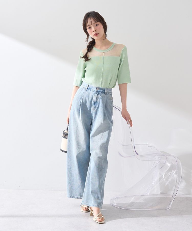 earth music&ecology「シアーヨークニットプルオーバー」|ニット・セーター|