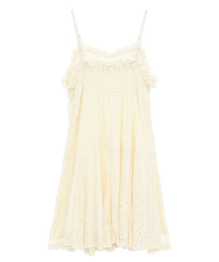 earth music&ecology「フロントギャザー起毛レースミニワンピース」|ワンピース|