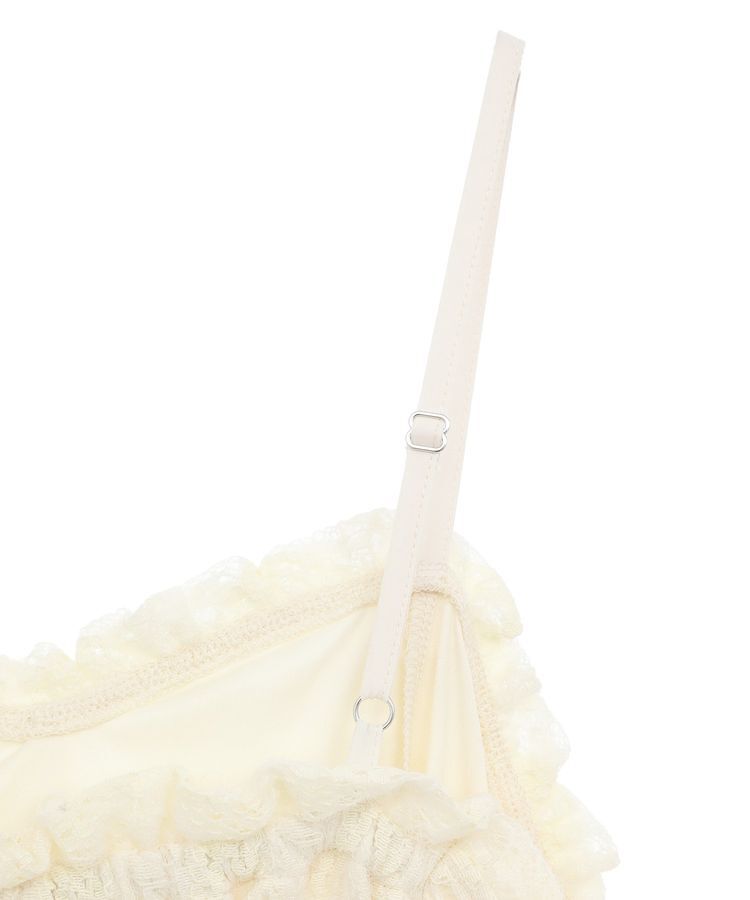 earth music&ecology「フロントギャザー起毛レースミニワンピース」|ワンピース|