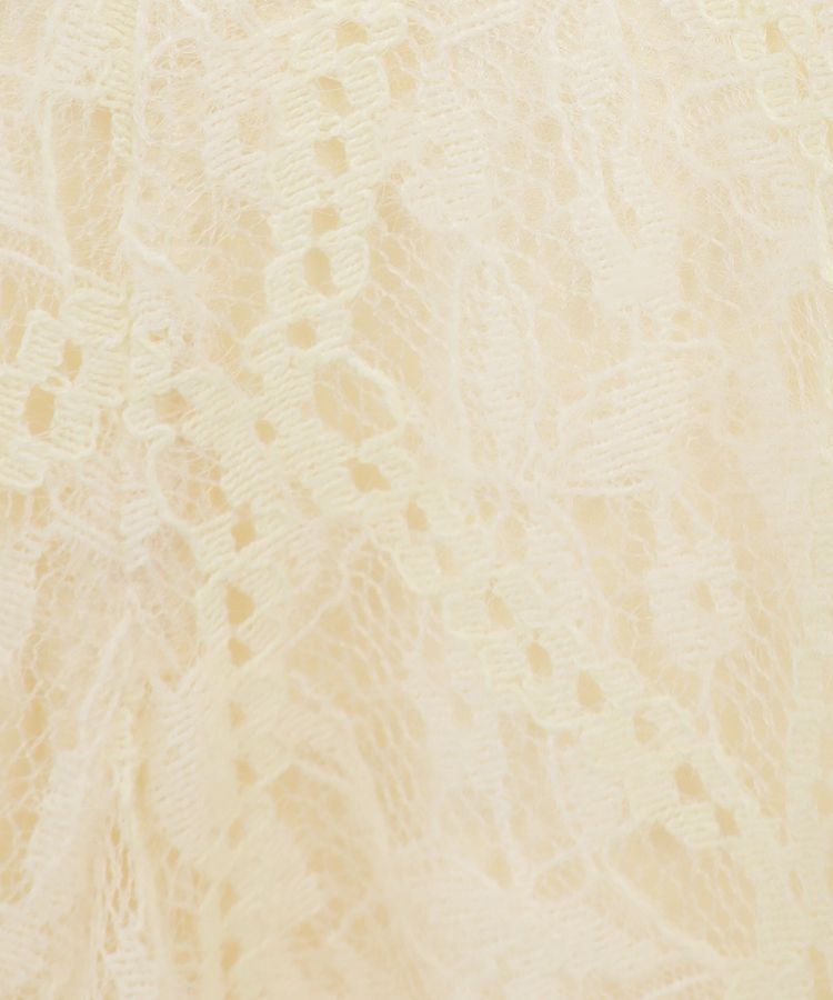 earth music&ecology「フロントギャザー起毛レースミニワンピース」|ワンピース|