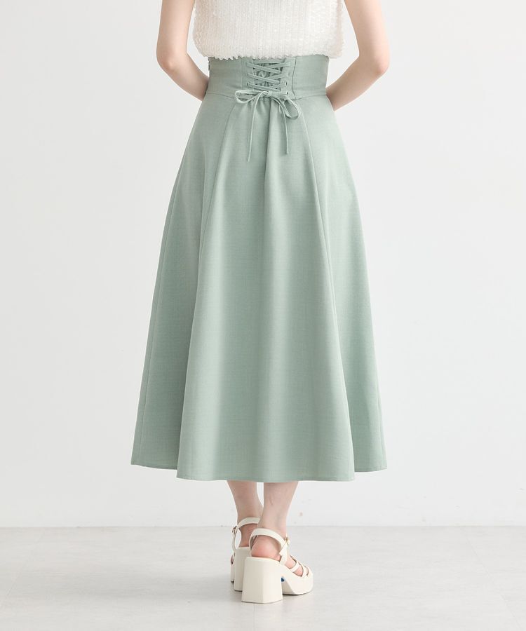 earth music&ecology「バックレースアップスカート」|フレア|