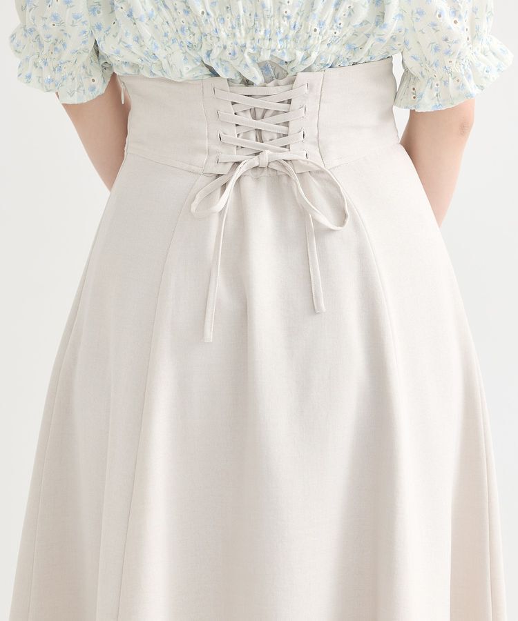 earth music&ecology「バックレースアップスカート」|フレア|