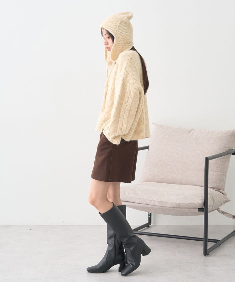 earth music&ecology「モヘヤタッチケーブルニットプルオーバー」|ニット・セーター|