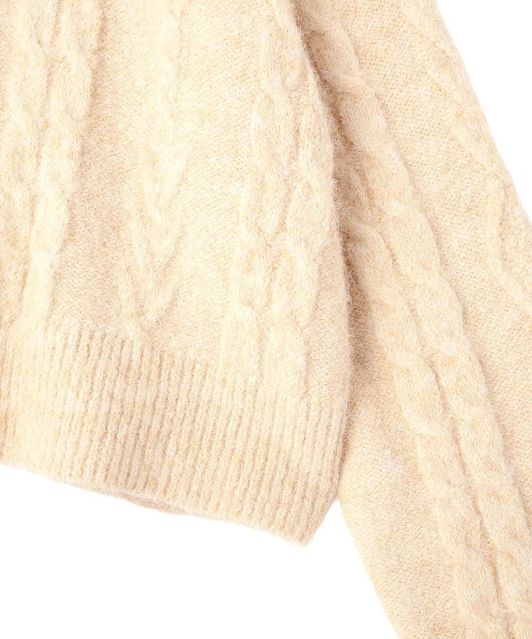 earth music&ecology「モヘヤタッチケーブルニットプルオーバー」|ニット・セーター|