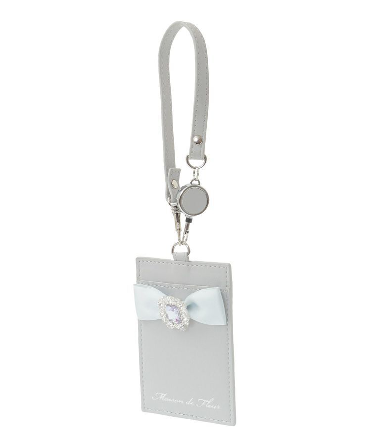 Maison de FLEUR「リール付きビジューリボンパスケース」|財布|