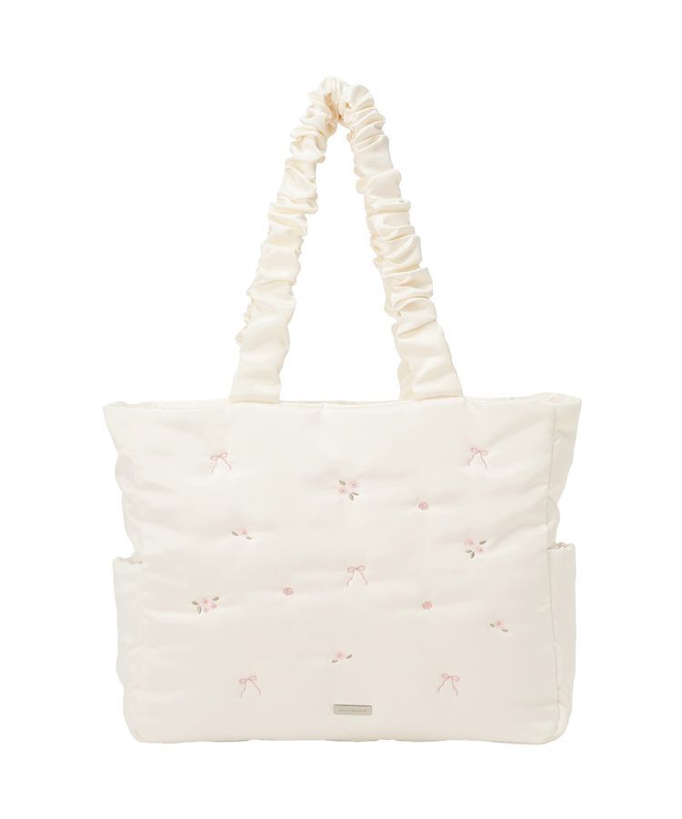 Maison de FLEUR「ローズリボン刺繍パファートートバッグ」|トートバッグ|