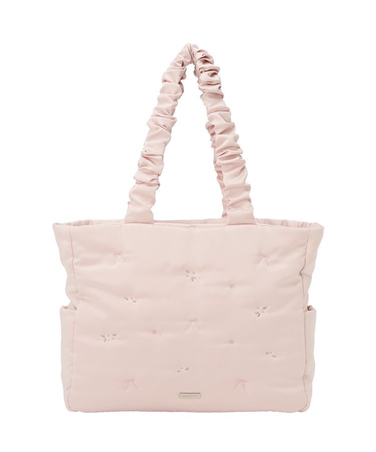 Maison de FLEUR「ローズリボン刺繍パファートートバッグ」|トートバッグ|