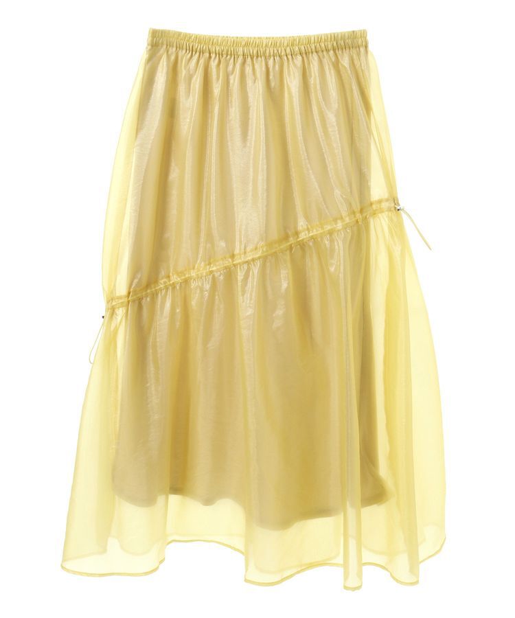 Green Parks「シアーシャイニードロストティアードスカート」|スカート|