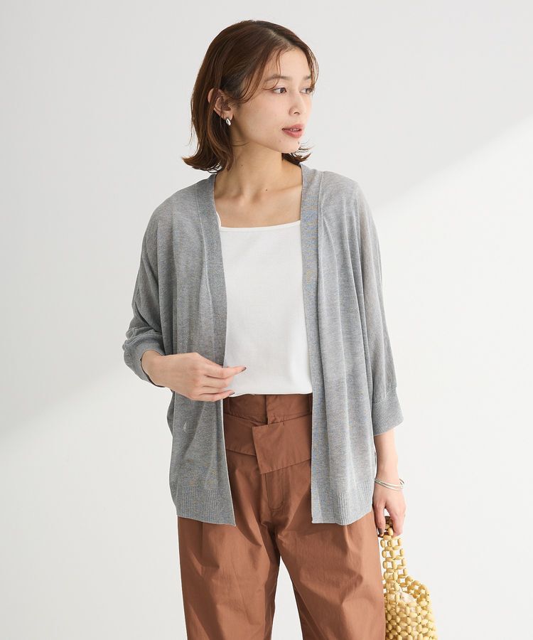 Green Parks「接触冷感七分袖カーディガン」|カーディガン|