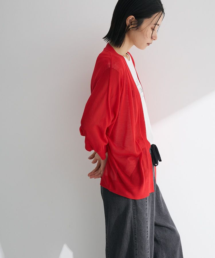 Green Parks「接触冷感七分袖カーディガン」|カーディガン|