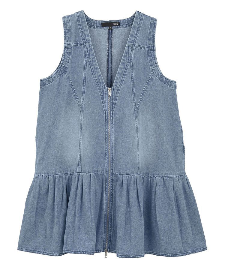 Green Parks「・SUGAR SPOON W-ZIPデニムミニワンピ」|ワンピース|