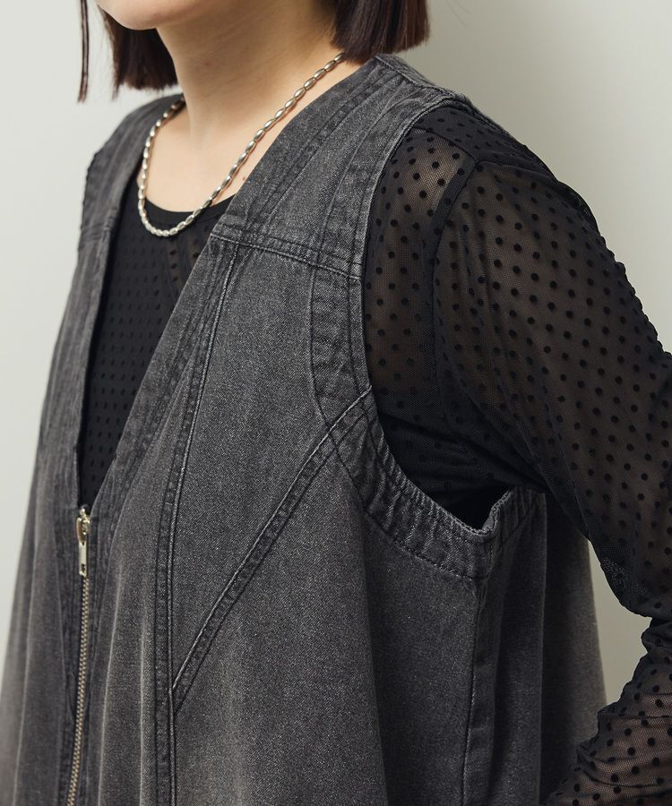 Green Parks「・SUGAR SPOON W-ZIPデニムミニワンピ」|ワンピース|