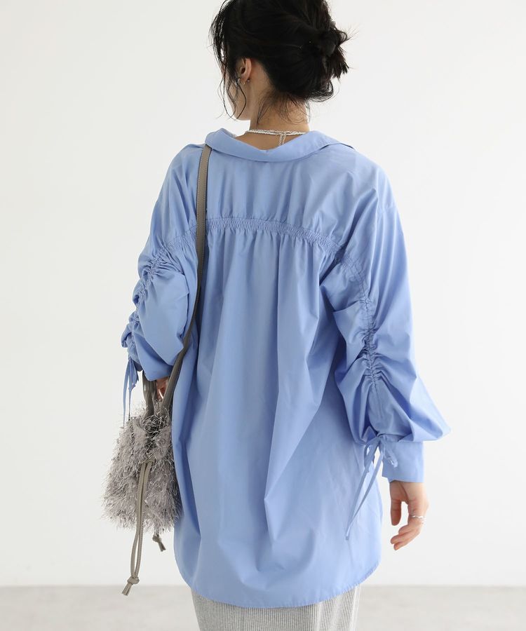 Green Parks「イージーケア袖シャーリングシャツ」|シャツ・ブラウス|