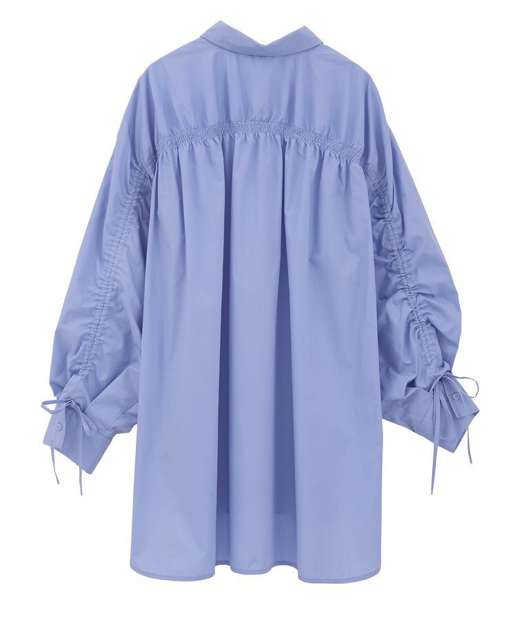 Green Parks「イージーケア袖シャーリングシャツ」|シャツ・ブラウス|