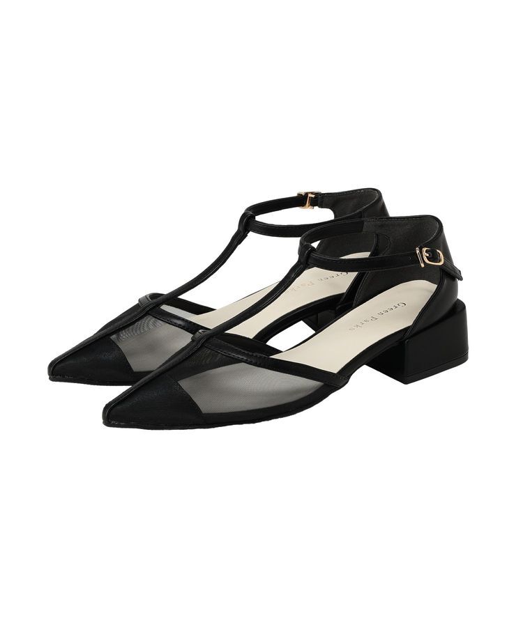 Green Parks「Tストラップシアーパンプス」|パンプス|