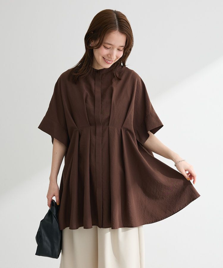 Green Parks「ウエストタックチュニック」|シャツ・ブラウス|Brown