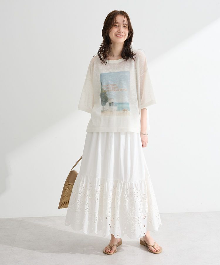 Green Parks「ペチ付スカラップ刺しゅうスカート」|その他|