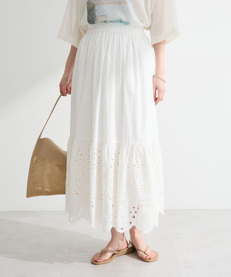 Green Parks「ペチ付スカラップ刺しゅうスカート」|その他|