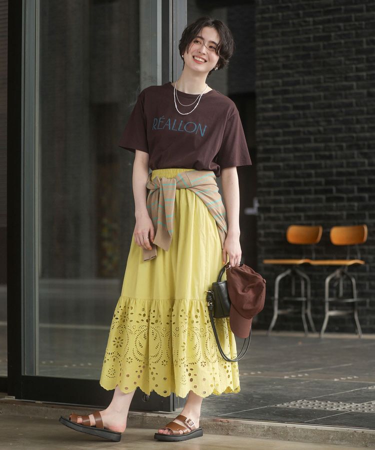 Green Parks「ペチ付スカラップ刺しゅうスカート」|その他|