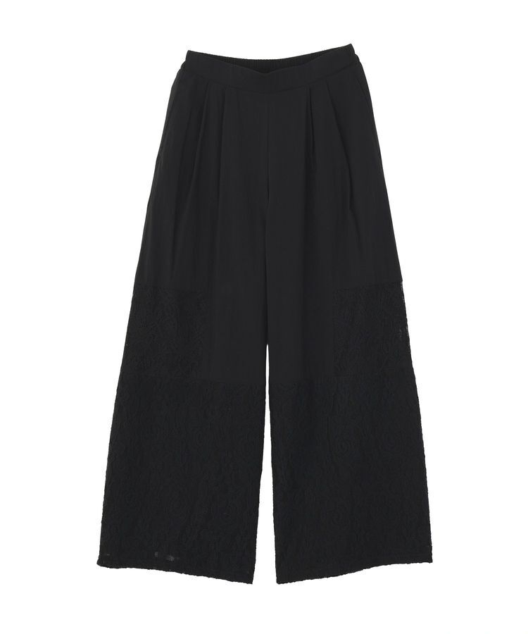 Green Parks「裾レースドッキングパンツ」|その他|Black