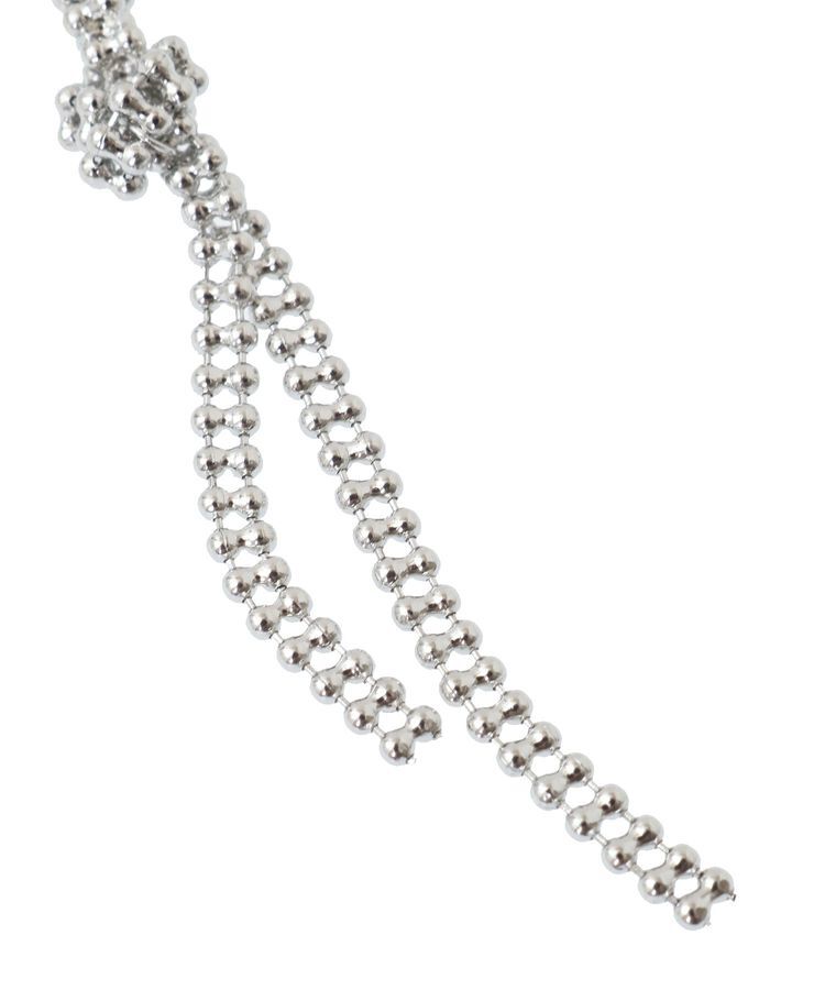 YECCA VECCA「ノットボールチェーンピアス」|ピアス|