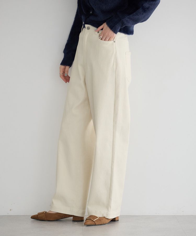 YECCA VECCA「ストレッチツイルワイドストレートパンツ」|その他|