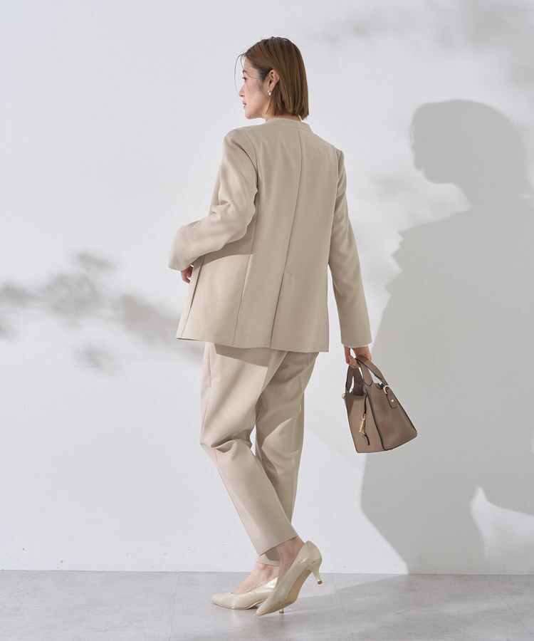 YECCA VECCA「ストレッチノーカラージャケット」|テーラードジャケット|