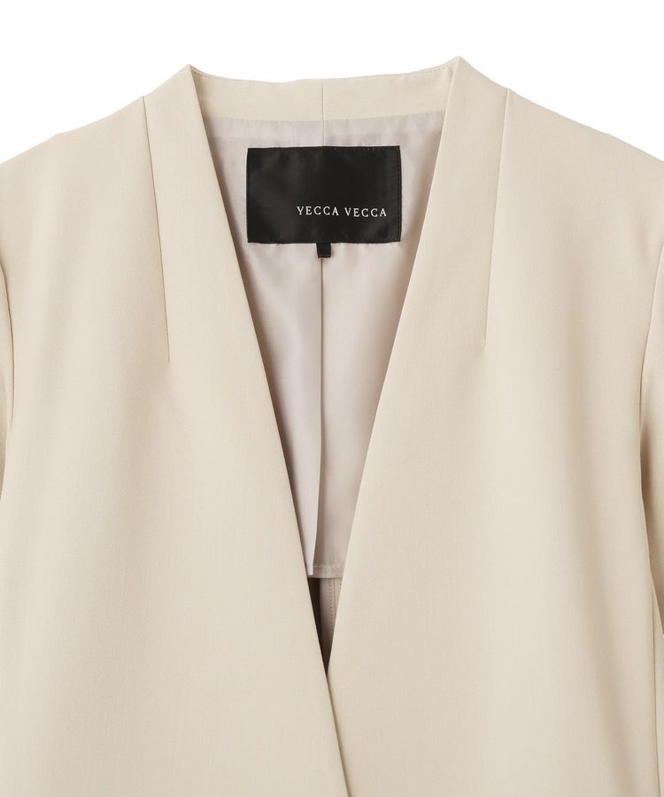 YECCA VECCA「ストレッチノーカラージャケット」|テーラードジャケット|