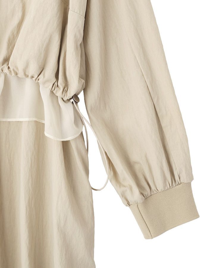 Editt by YECCA VECCA「シアーMIXドロストデザインシャツワンピース」|ワンピース|