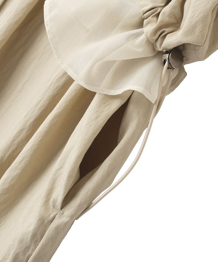 Editt by YECCA VECCA「シアーMIXドロストデザインシャツワンピース」|ワンピース|