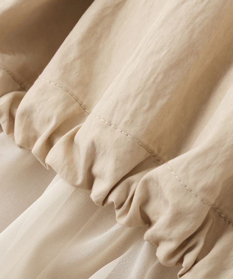 Editt by YECCA VECCA「シアーMIXドロストデザインシャツワンピース」|ワンピース|