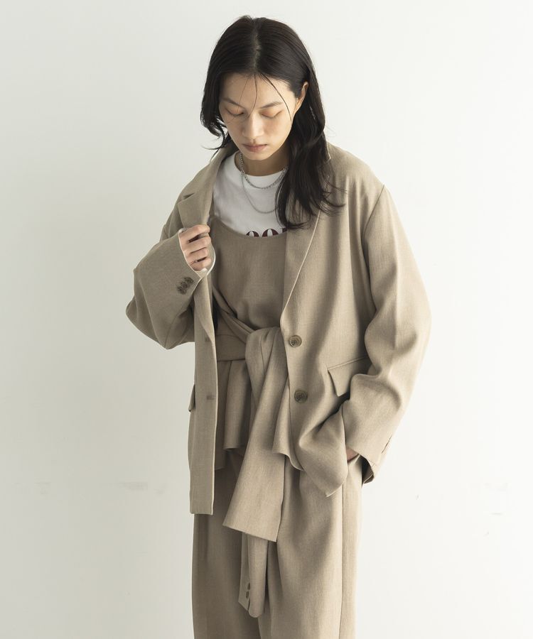 GARAGE OF GOOD CLOTHING「【日本製】無地オーバーサイズシングル前ジャケット」|テーラードジャケット|