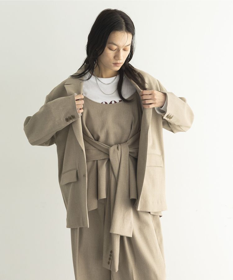 GARAGE OF GOOD CLOTHING「【日本製】無地オーバーサイズシングル前ジャケット」|テーラードジャケット|