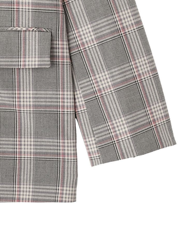 GARAGE OF GOOD CLOTHING「【日本製】チェックオーバーサイズシングル前ジャケット」|テーラードジャケット|