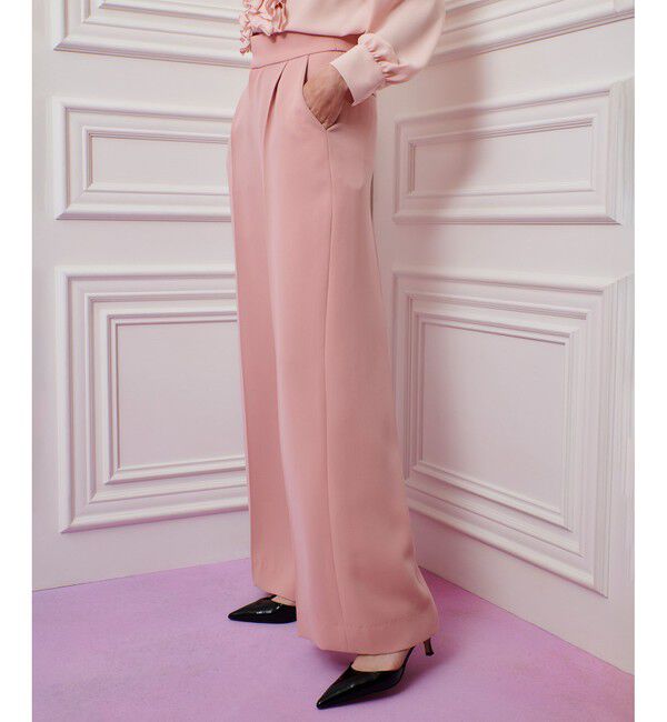 LOULOU WILLOUGHBY「【LOULOU WILLOUGHBY】ダブルクロスハイウエストサロペットパンツ」|チノ|