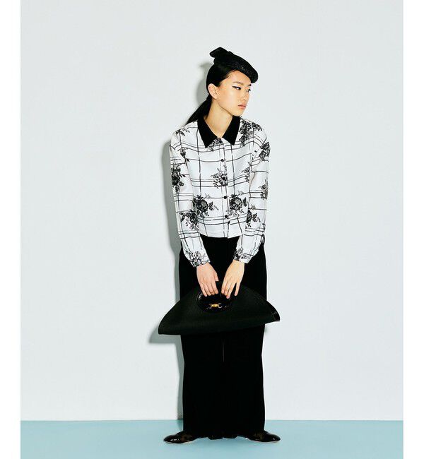 LOULOU WILLOUGHBY「【LOULOU WILLOUGHBY】ダブルクロスハイウエストサロペットパンツ」|チノ|