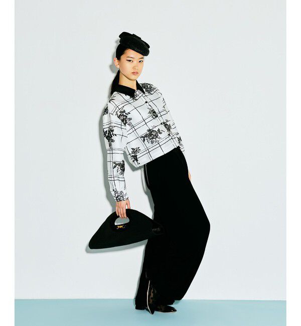 LOULOU WILLOUGHBY「【LOULOU WILLOUGHBY】ダブルクロスハイウエストサロペットパンツ」|チノ|