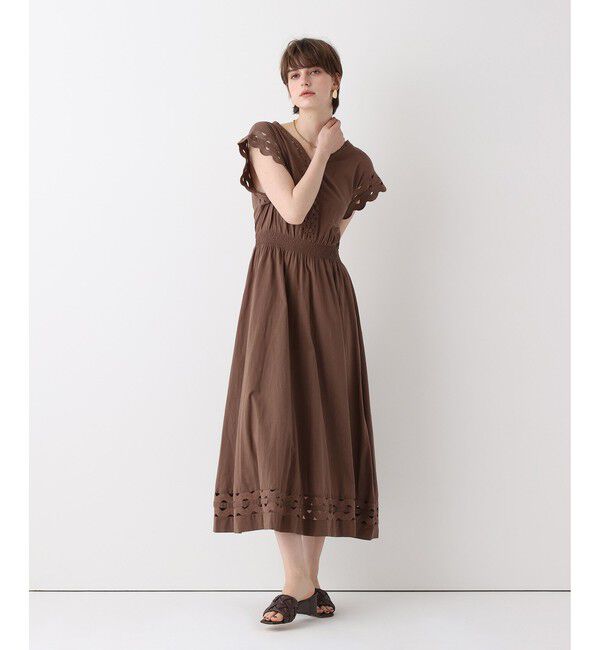 allureville「ウェーブレースフレンチスリーブワンピース」|ワンピース|