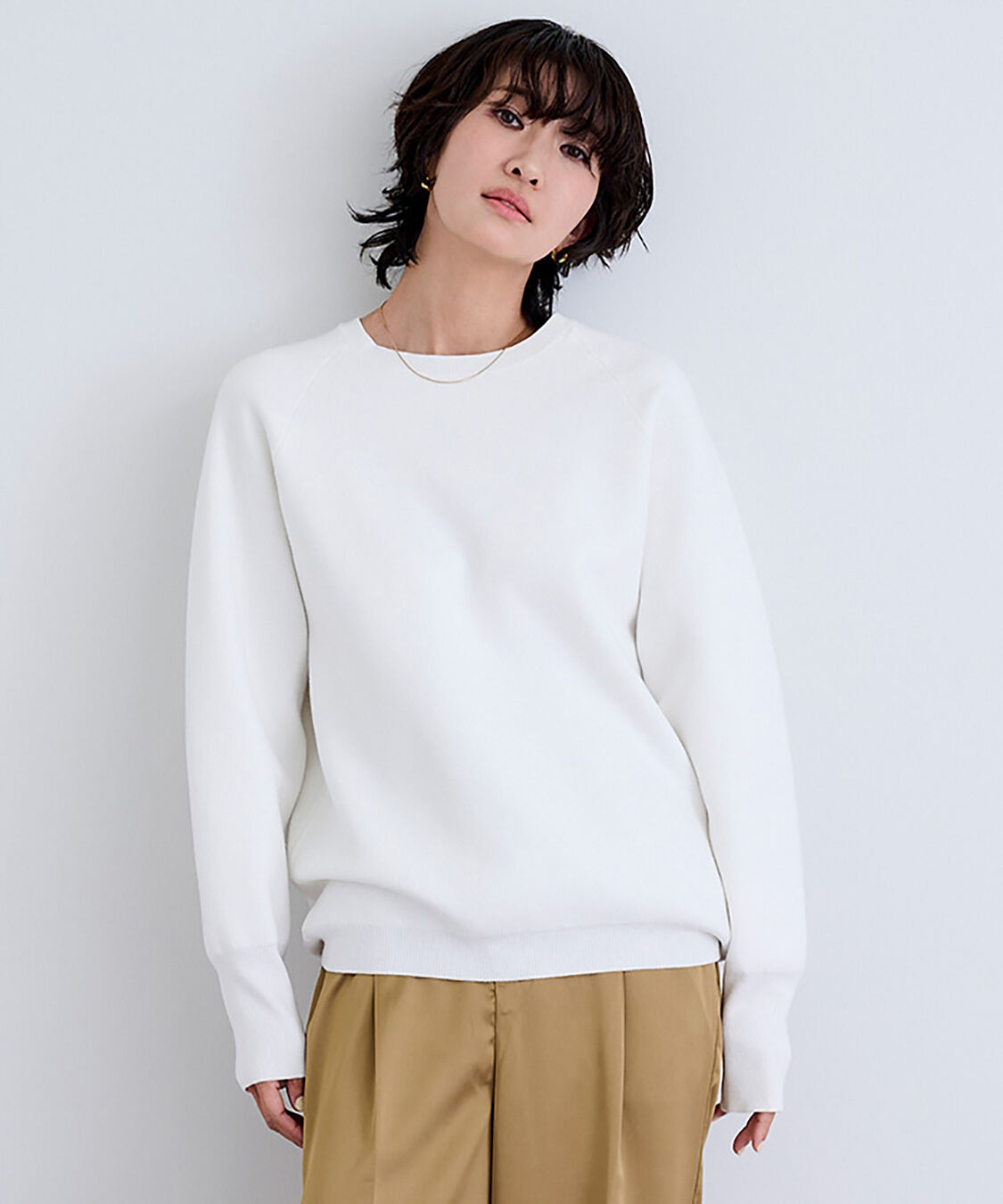 ur's「スウェットライクニット」|ニット・セーター|ホワイト