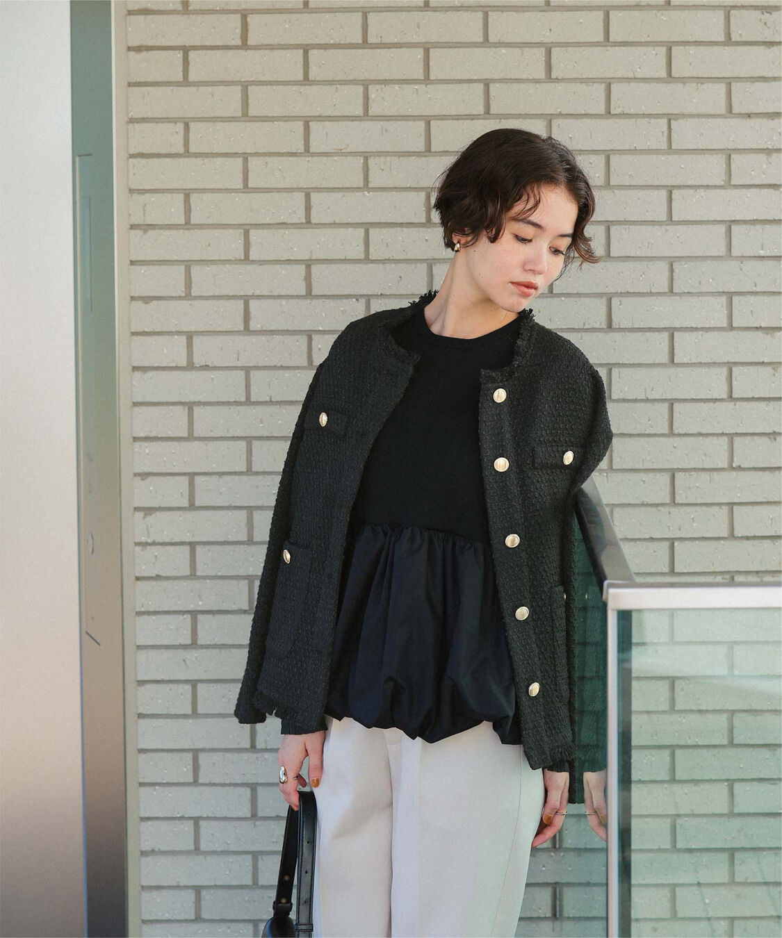 titivate「ツイードジャケット」|ノーカラージャケット|