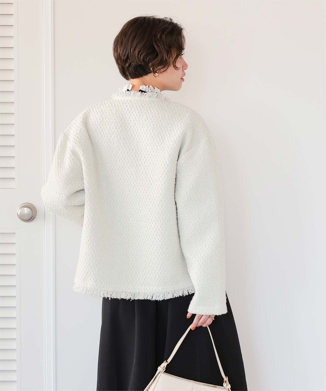 titivate「ツイードジャケット」|ノーカラージャケット|