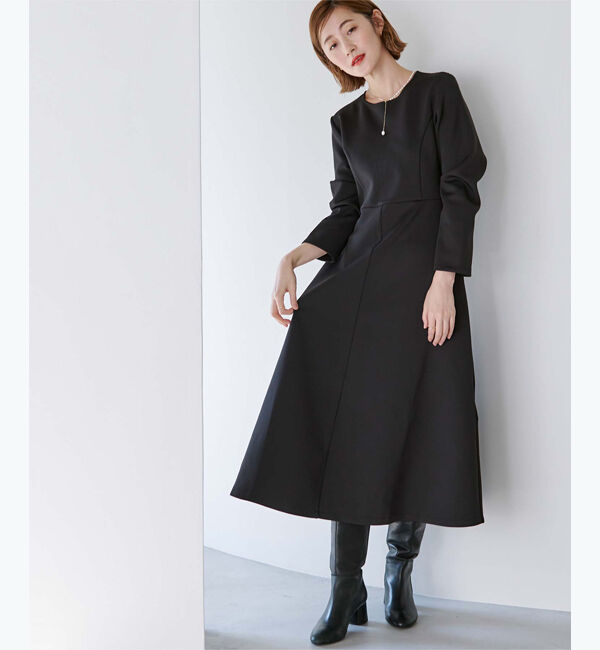 ur's「ボンディングフレアワンピース」|ワンピース|ブラック