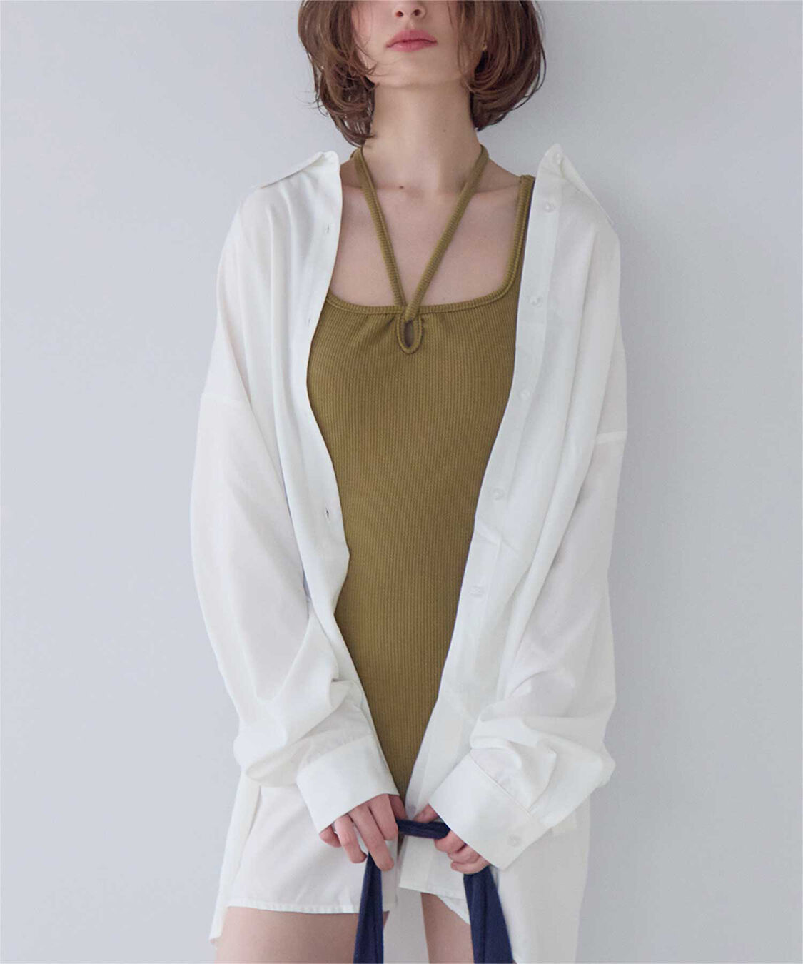 SEA DRESS「ビッグシルエットシャツ/ラッシュガード」|ビキニトップス|ホワイト