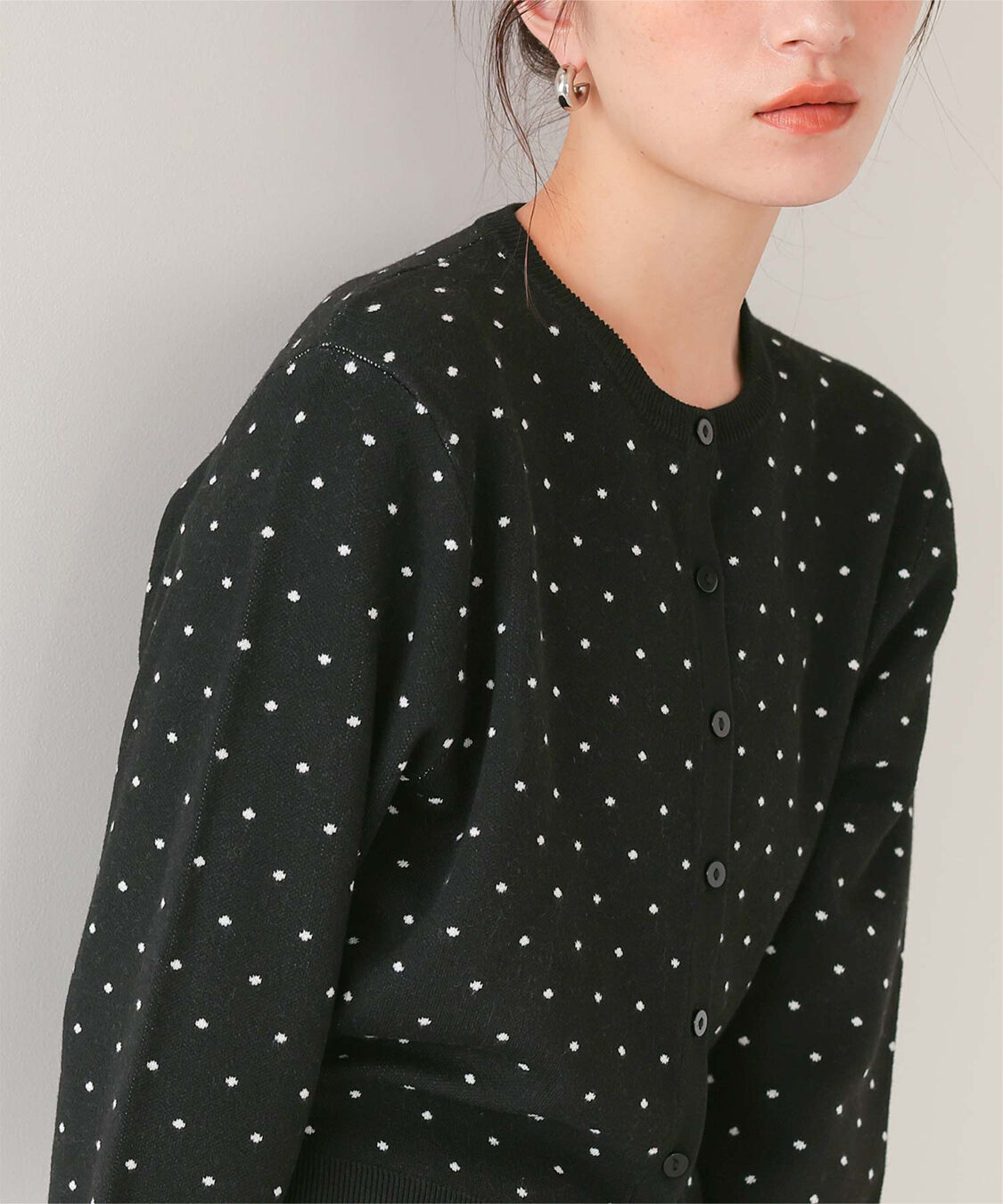 titivate「ドットジャガードニットカーディガン」|ニット・セーター|