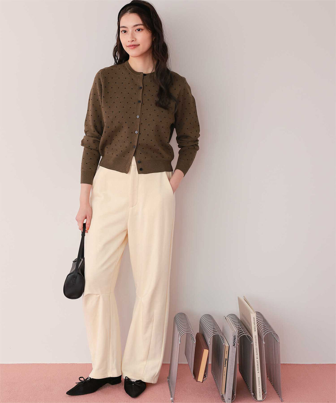 titivate「ドットジャガードニットカーディガン」|ニット・セーター|